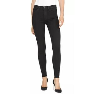 Hudson Barbara Super Skinny Black Denim Super Skinny Faded Classic Y2K Jeans 25